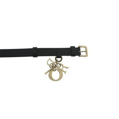 Christian Dior Miss Dior Gürtel aus glattem Kalbsleder 80 Schwarz / neuwertig Dior