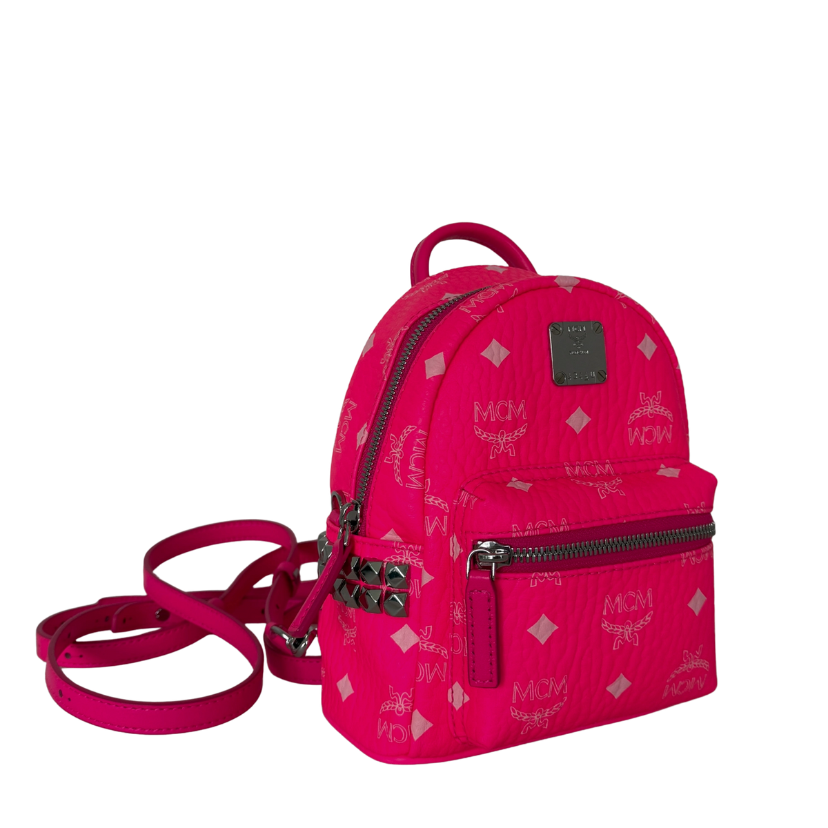MCM Mini Stark Rucksack Neonpink / neuwertig MCM