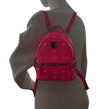 MCM Mini Stark Rucksack Neonpink / neuwertig MCM