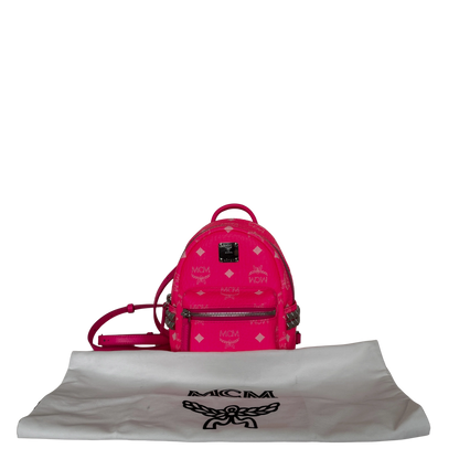 MCM Mini Stark Rucksack Neonpink / neuwertig MCM