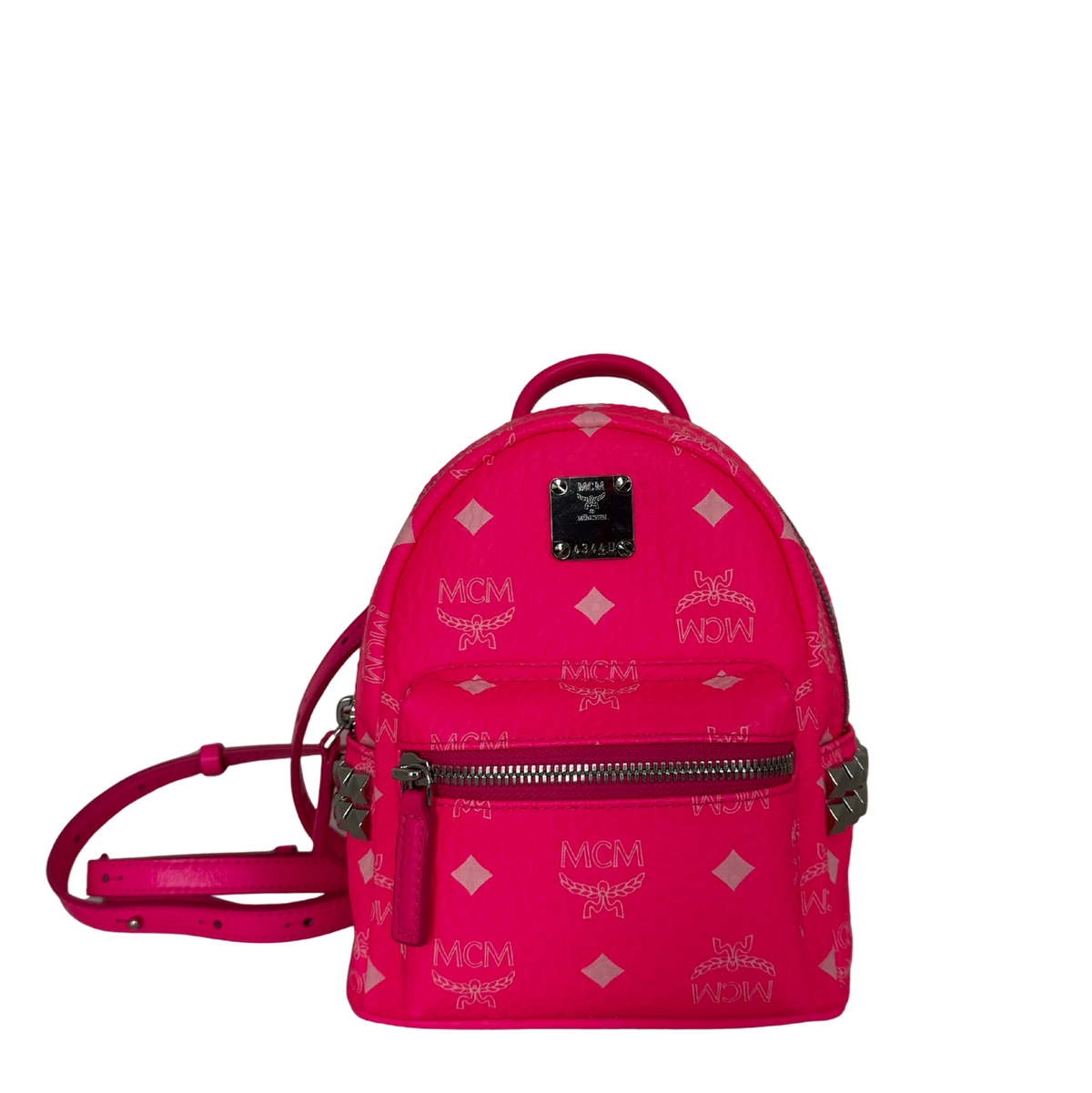 MCM Mini Stark Rucksack Neonpink / neuwertig MCM