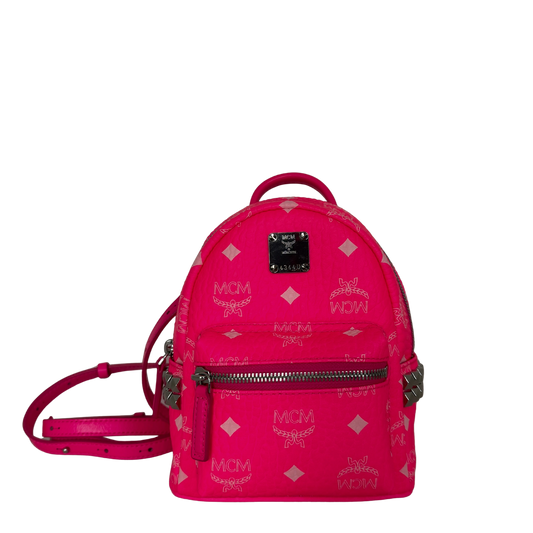 MCM Mini Stark Rucksack Neonpink / neuwertig MCM