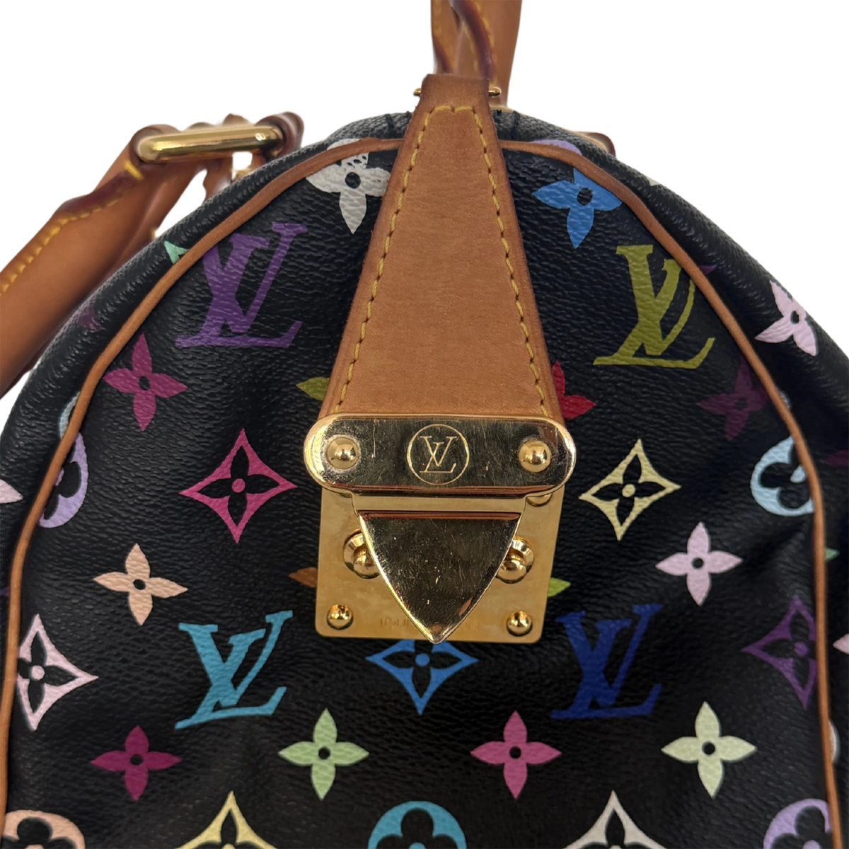 Louis Vuitton Speedy 30 Multicolor Tasche M92642 Schwarz / gut Louis Vuitton