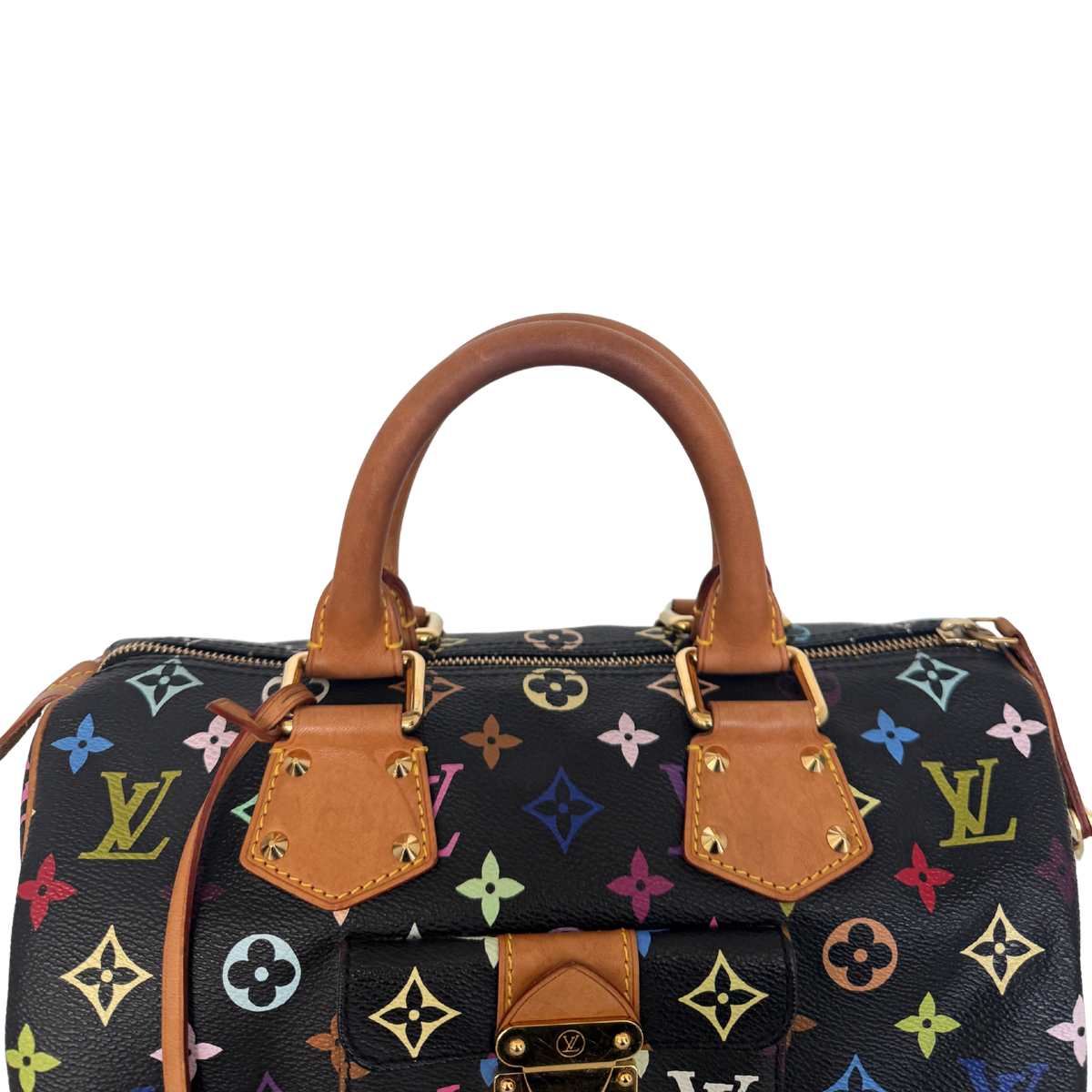 Louis Vuitton Speedy 30 Multicolor Tasche M92642 Schwarz / gut Louis Vuitton