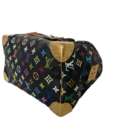 Louis Vuitton Speedy 30 Multicolor Tasche M92642 Schwarz / gut Louis Vuitton