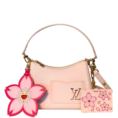 Louis Vuitton x Takashi Murakami Marellini Epi Leer Roze