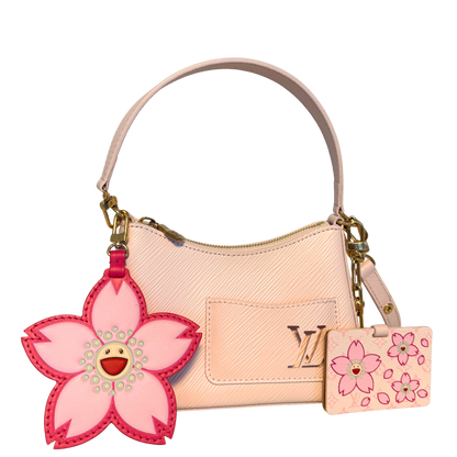Louis Vuitton x Takashi Murakami Marellini Epi Leer Roze