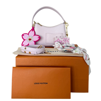 Louis Vuitton x Takashi Murakami Marellini Epi Leer Roze