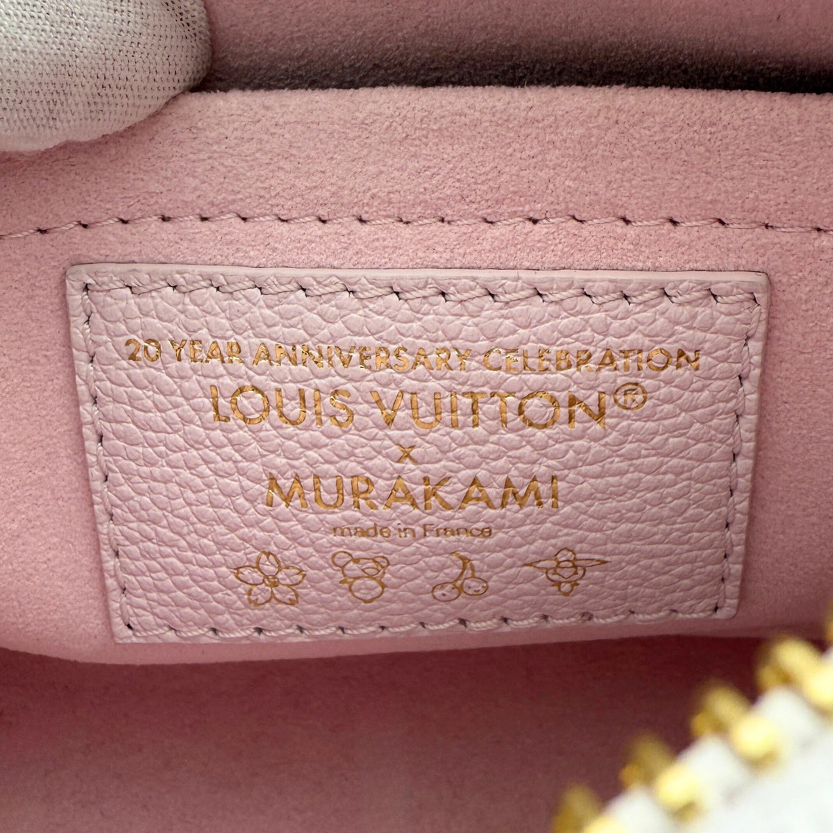 Louis Vuitton x Takashi Murakami Marellini Epi Leer Roze