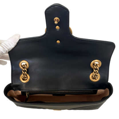 Gucci Kleine GG Marmont Schultertasche Schwarz / neuwertig Gucci
