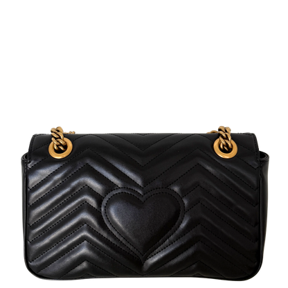 Gucci Kleine GG Marmont Schultertasche Schwarz / neuwertig Gucci