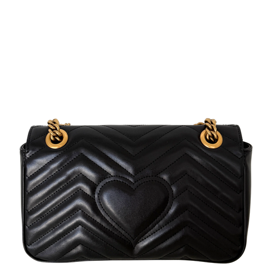 Gucci Kleine GG Marmont Schultertasche Schwarz / neuwertig Gucci
