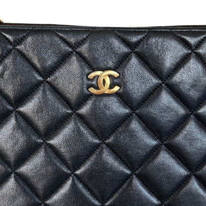 Chanel Matelassé Tote Bag mit Kettenriemen Schwarz / gut Chanel
