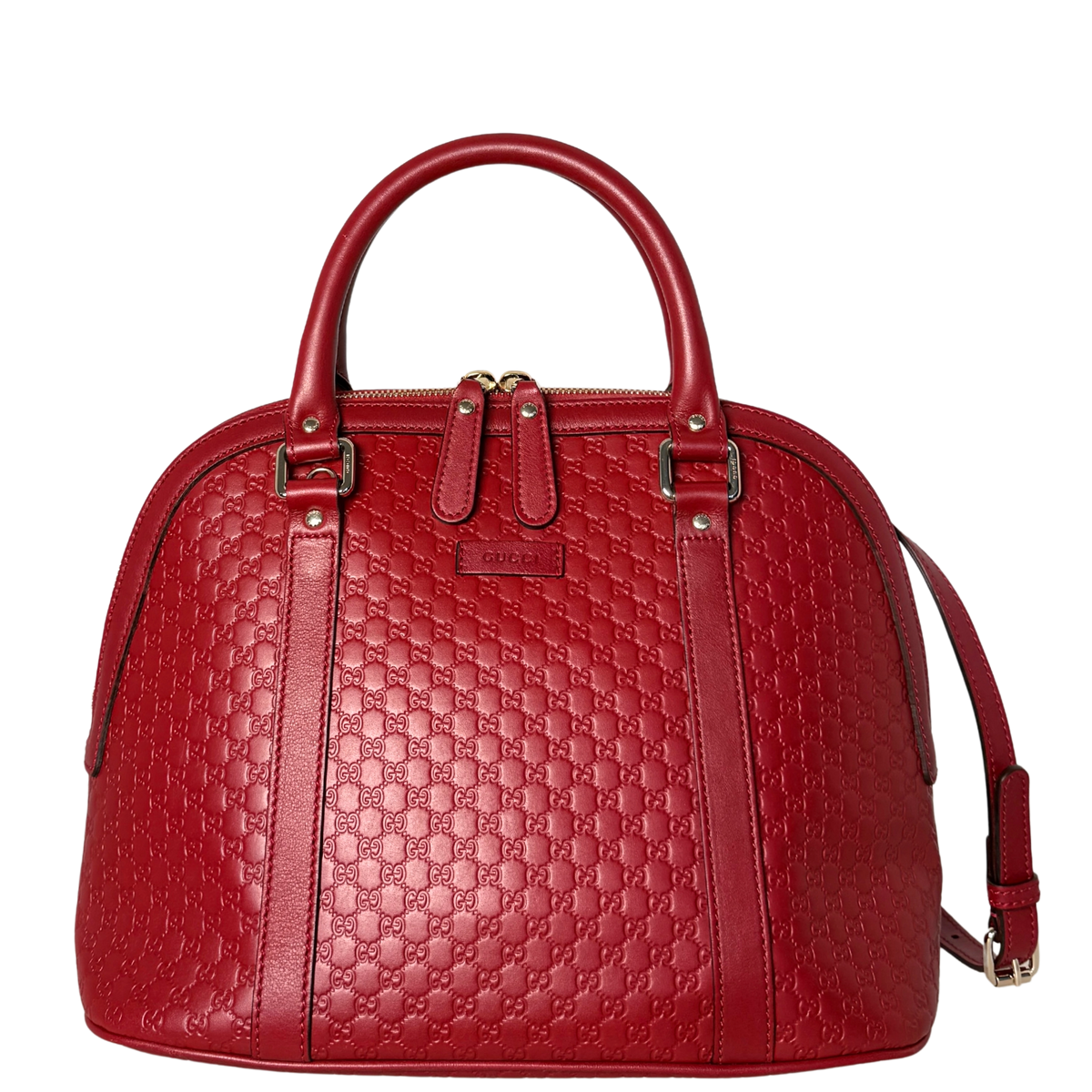 Gucci Mittelgroße Microguccissima Dome Handtasche Rot / sehr gut Gucci