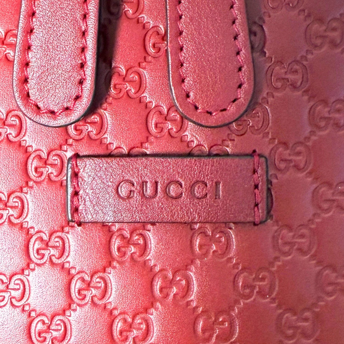 Gucci Mittelgroße Microguccissima Dome Handtasche Rot / sehr gut Gucci