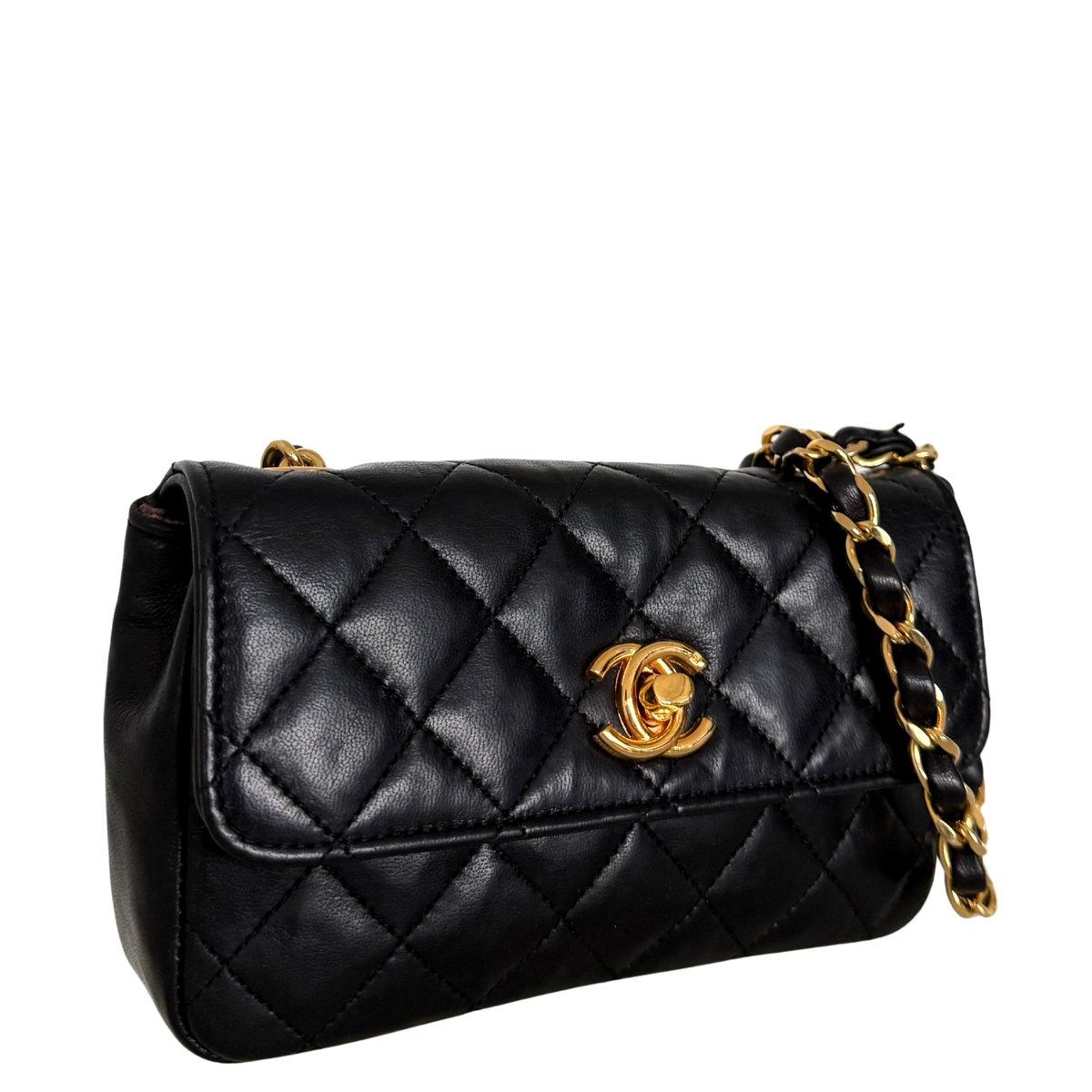 Chanel Mini Single Flap Bag Schwarz / gut Chanel