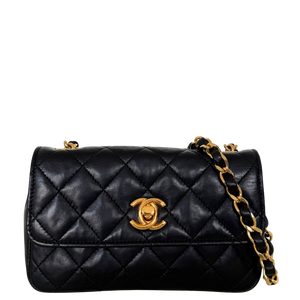 Chanel Mini Single Flap Tas Zwart