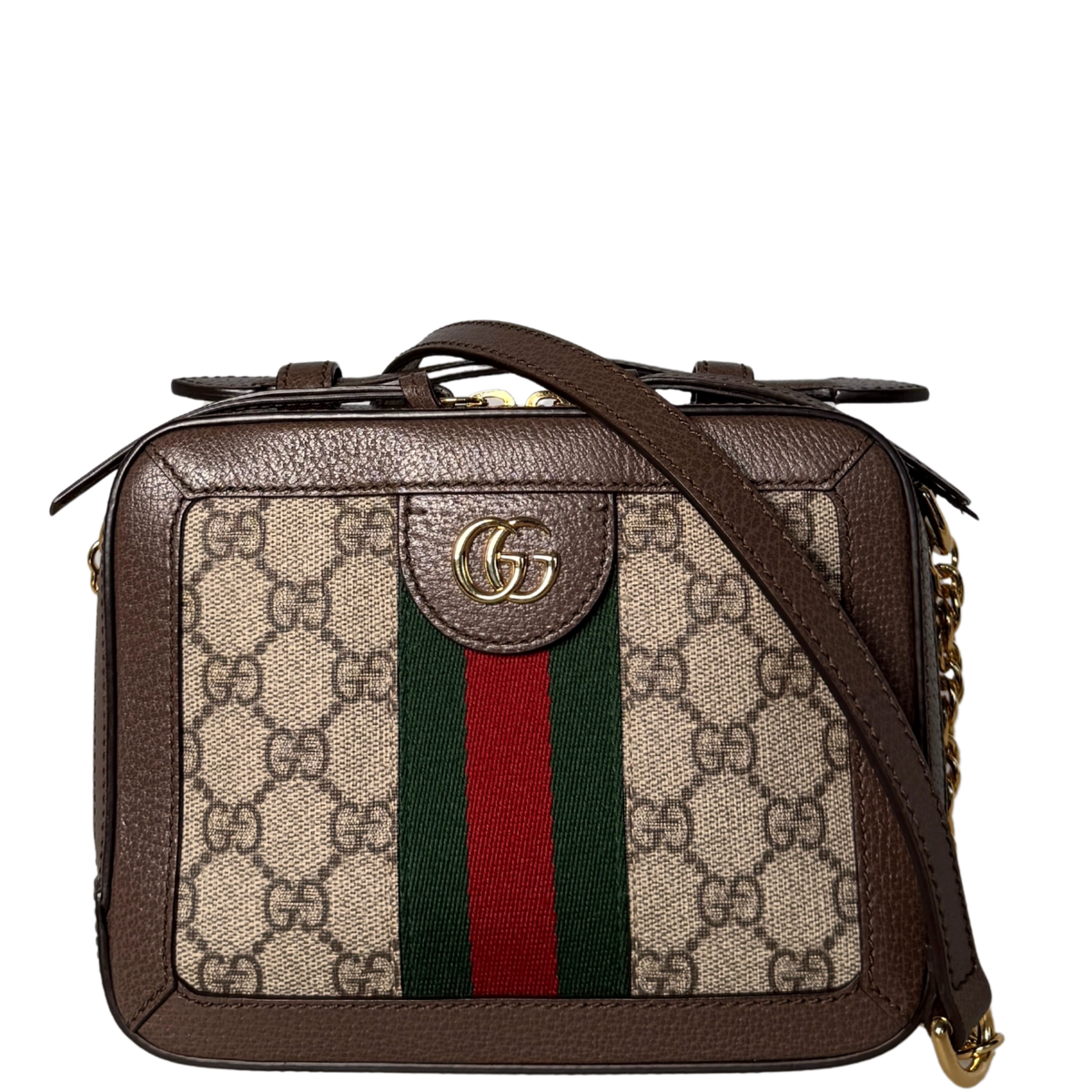 Gucci Ophidia GG Mini Schultertasche Braun / sehr gut Gucci