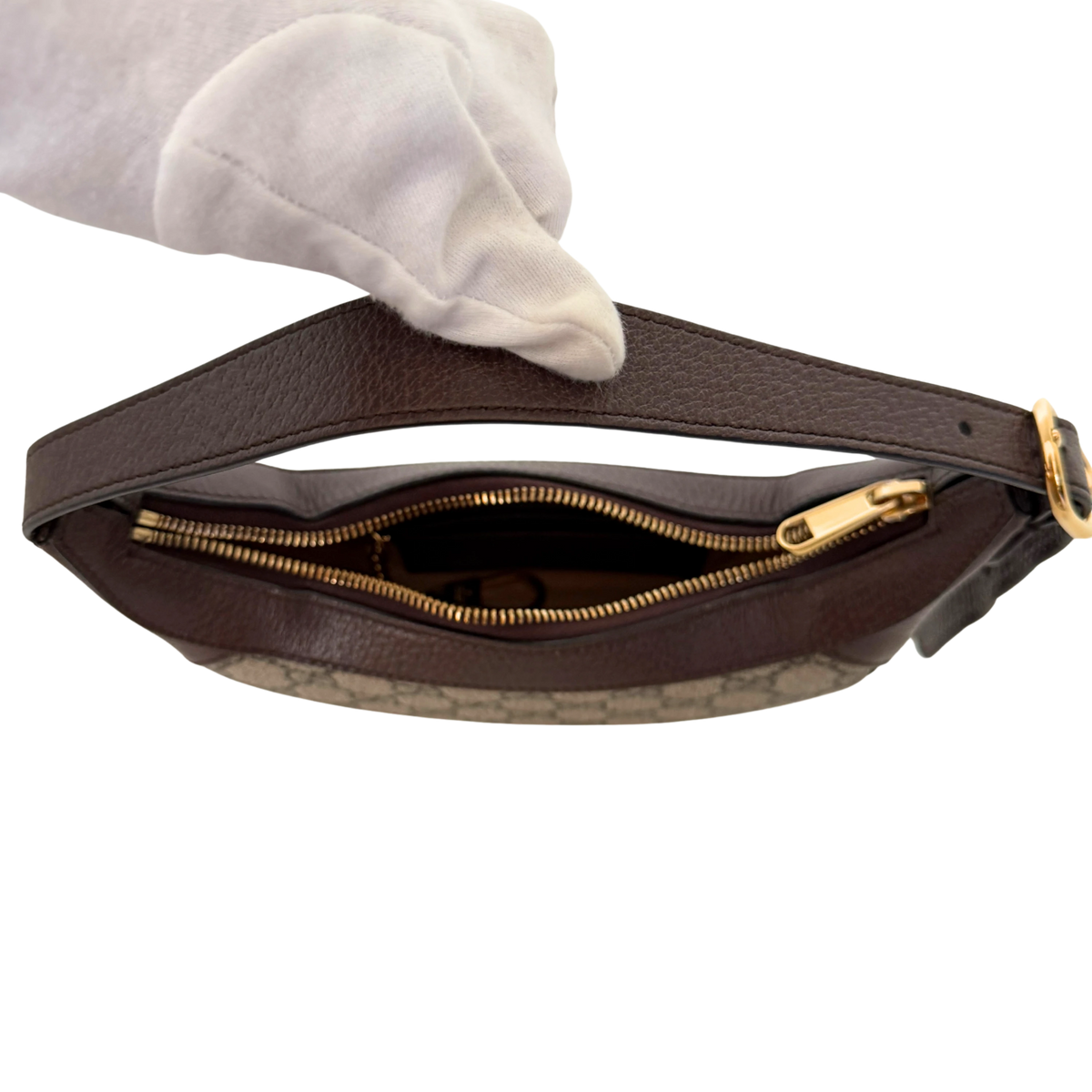 Gucci Kleine Ophidia Schultertasche Braun Fullset / neuwertig Gucci
