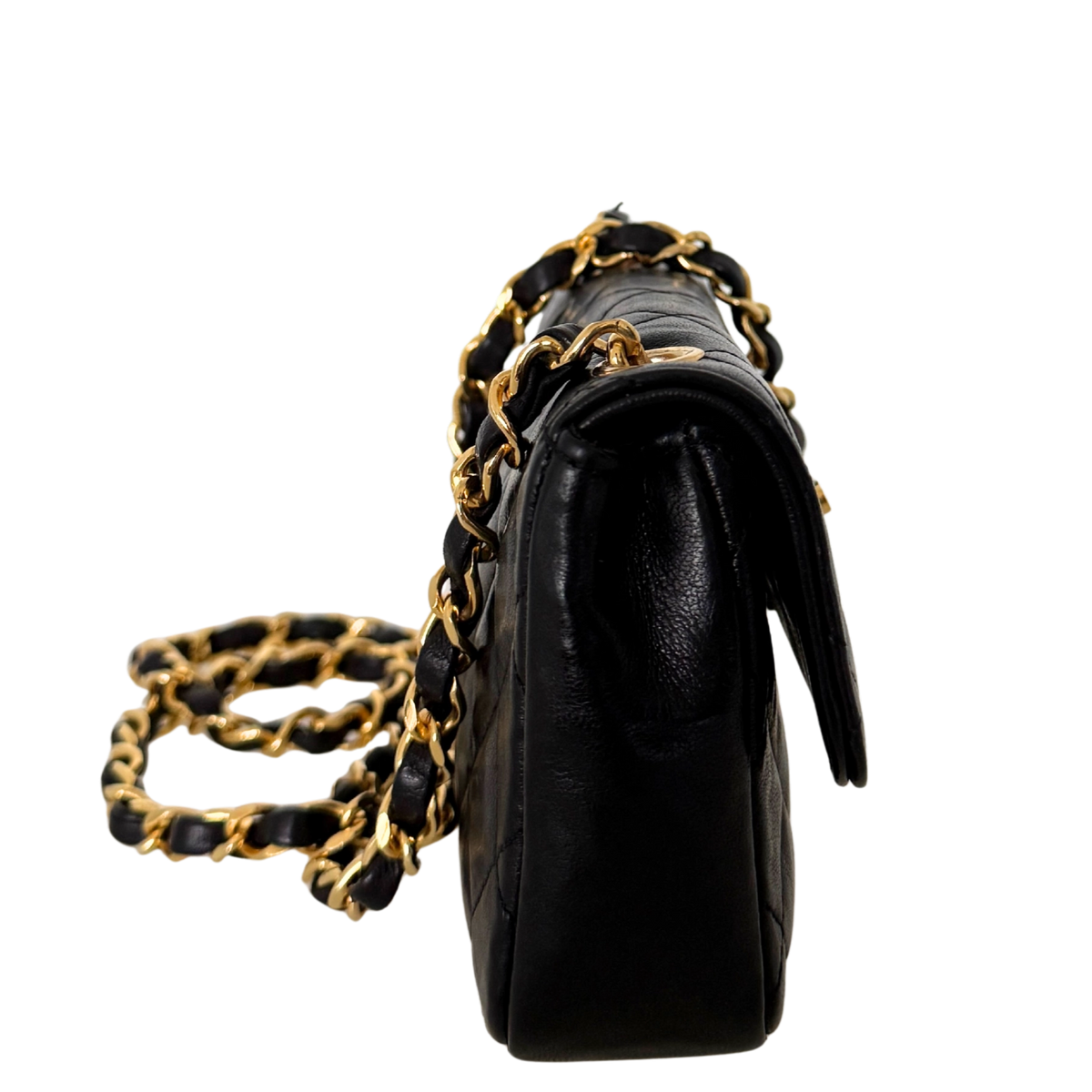 Chanel Mini Single Flap Bag Schwarz / gut Chanel
