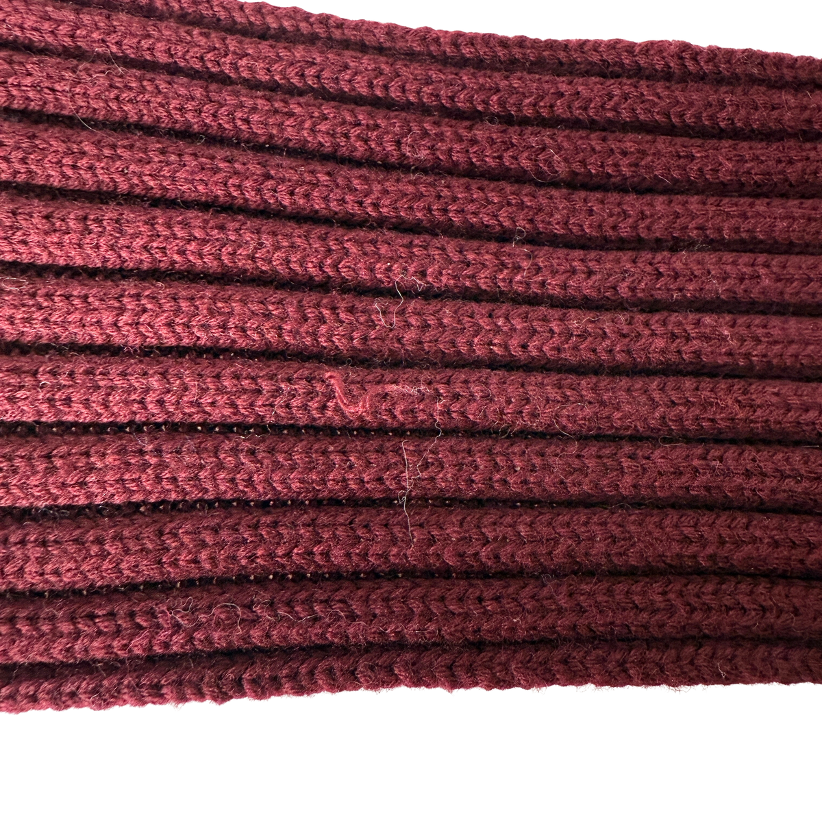 Moncler ribbed wool knit scarf in burgundy / very good