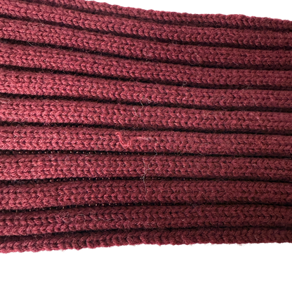 Moncler ribbed wool knit scarf in burgundy / very good
