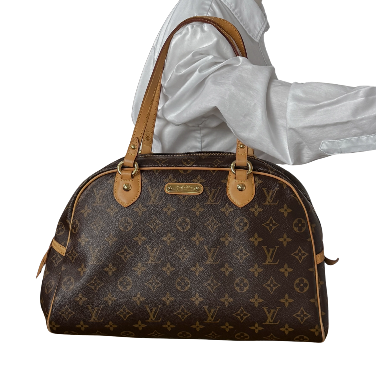 Louis Vuitton Montorgueil GM Schultertasche M95566 Braun / gut Louis Vuitton
