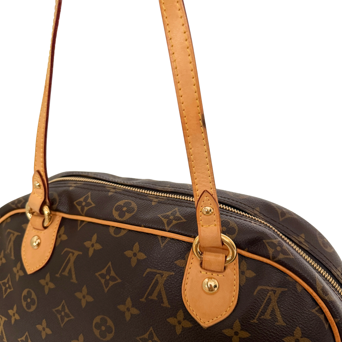 Louis Vuitton Montorgueil GM Schultertasche M95566 Braun / gut Louis Vuitton
