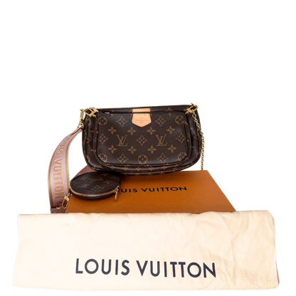 Louis Vuitton Multi Pochette Accessoires Braun Rose Clair Fullset / neuwertig Louis Vuitton