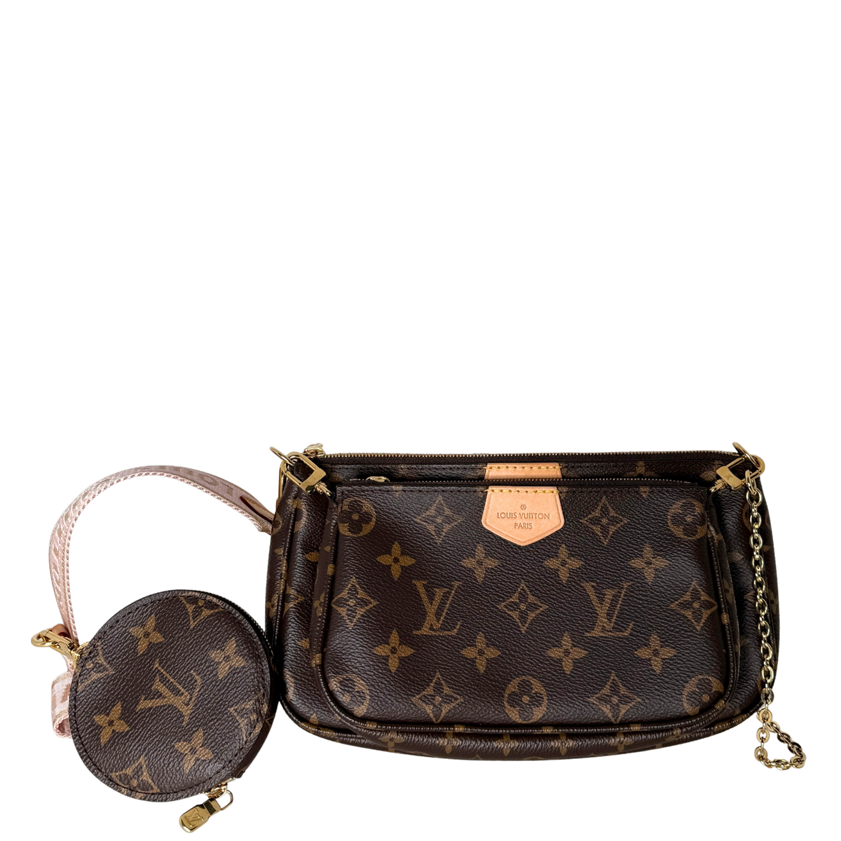 Louis Vuitton Multi Pochette Accessoires Braun Rose Clair Fullset / neuwertig Louis Vuitton