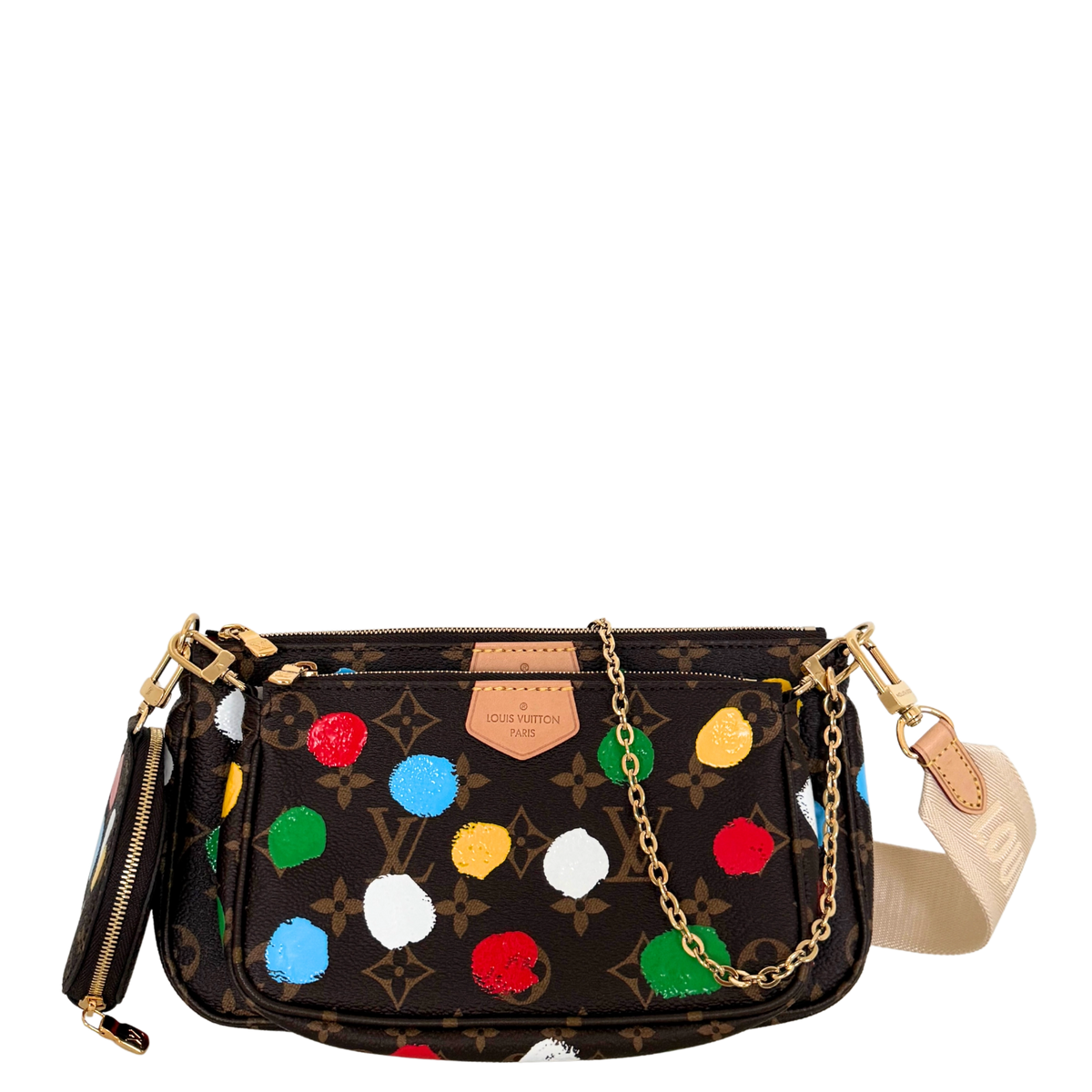 Louis Vuitton x Yayoi Kusama Multi Pochette Accessoires Monogram Dots Bunt / neuwertig Louis Vuitton