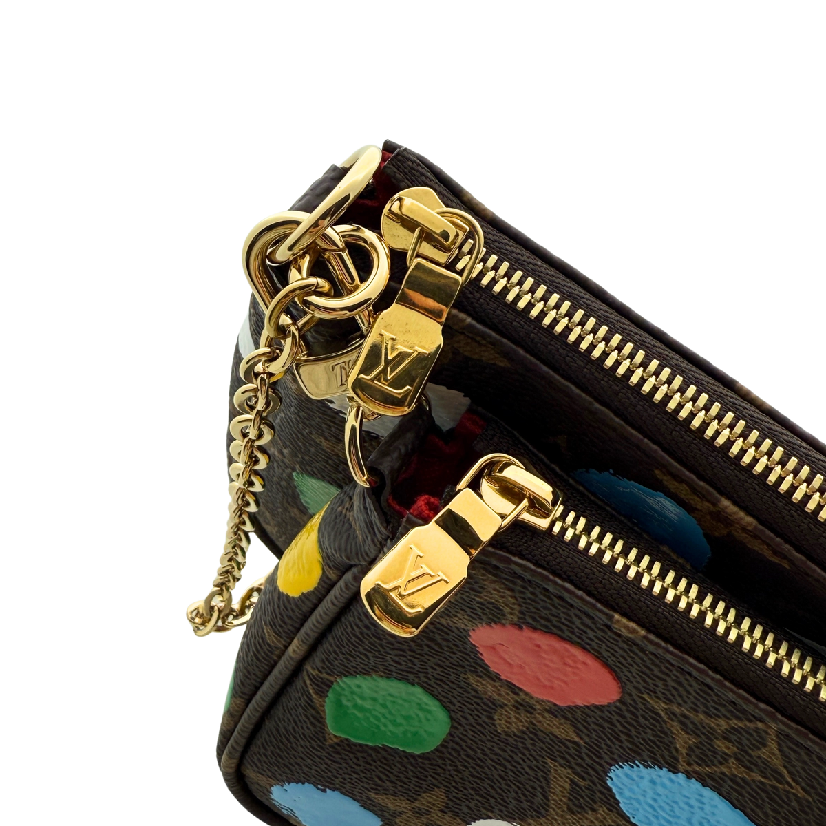 Louis Vuitton x Yayoi Kusama Multi Pochette Accessoires Monogram Dots Bunt / neuwertig Louis Vuitton