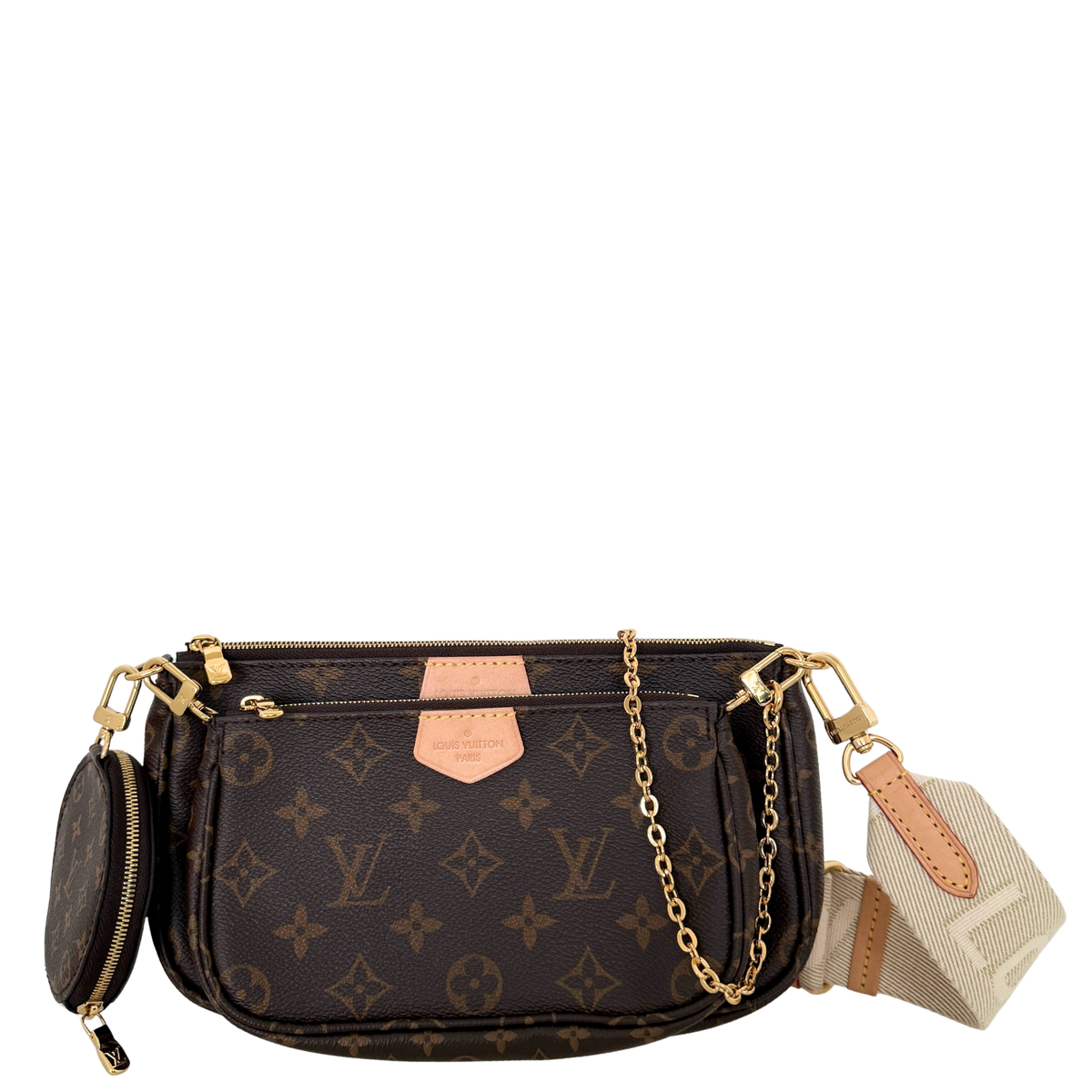 Louis Vuitton Multi Pochette Accessoires Monogram Canvas Braun / sehr gut Louis Vuitton
