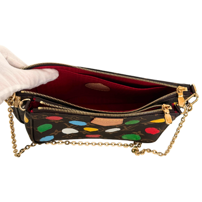 Louis Vuitton x Yayoi Kusama Multi Pochette Accessoires Monogram Dots Bunt / neuwertig Louis Vuitton
