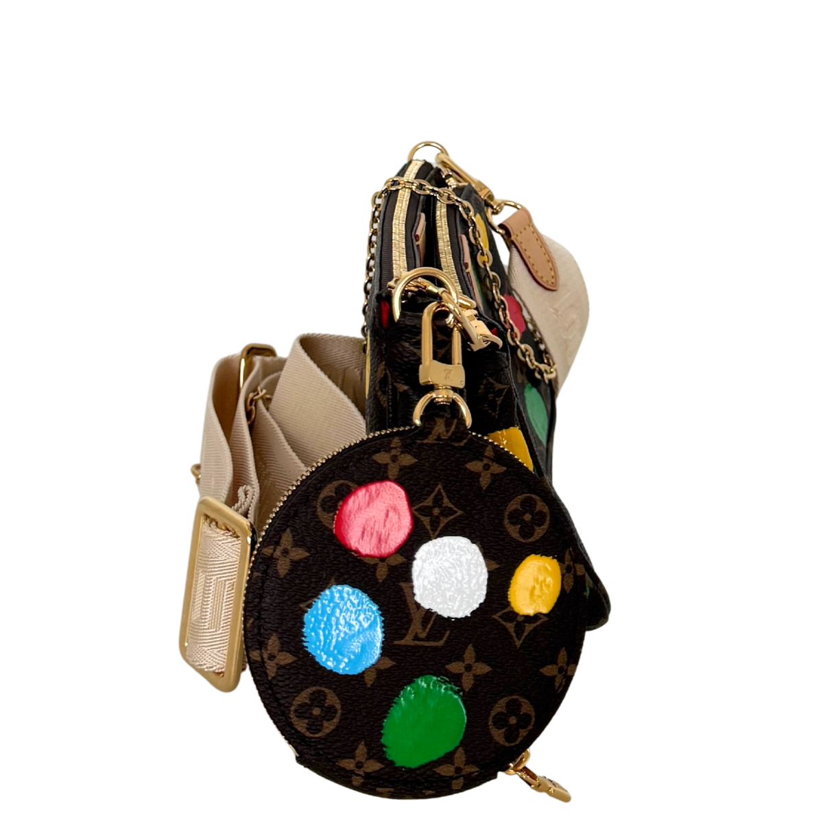 Louis Vuitton x Yayoi Kusama Multi Pochette Accessoires Monogram Dots Bunt / neuwertig Louis Vuitton
