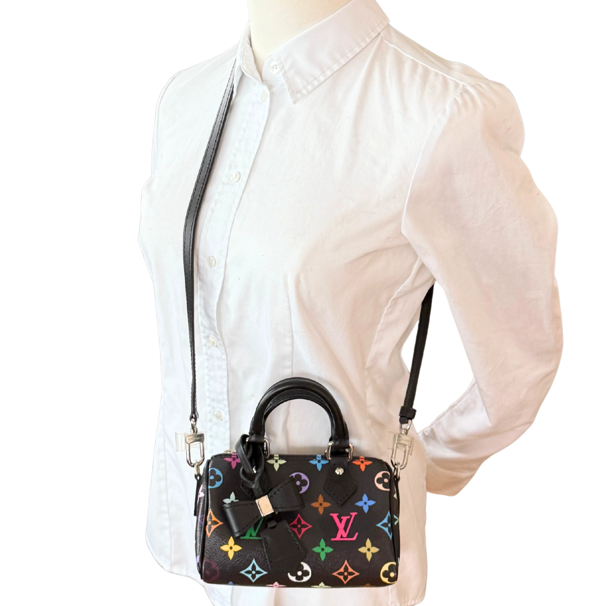 Louis Vuitton LV x TM Nano Speedy Multicolore Noir Fullset / neuwertig Louis Vuitton