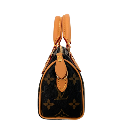 Louis Vuitton Nano Speedy Monogram Canvas Braun / neuwertig Louis Vuitton