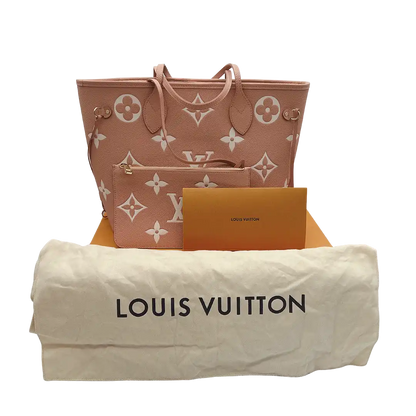 Louis Vuitton Neverfull MM Leder Trianon Rosa/Creme Fullset / neuwertig Louis Vuitton