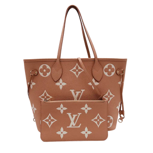 Louis Vuitton Neverfull MM Leder Trianon Roze/Crème