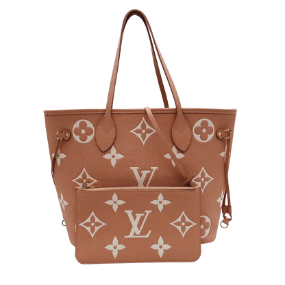 Louis Vuitton Neverfull MM Leder Trianon Rosa/Creme Fullset / neuwertig Louis Vuitton