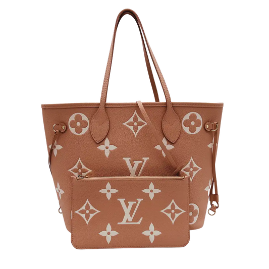 Louis Vuitton Neverfull MM Leder Trianon Rosa/Creme Fullset / neuwertig Louis Vuitton