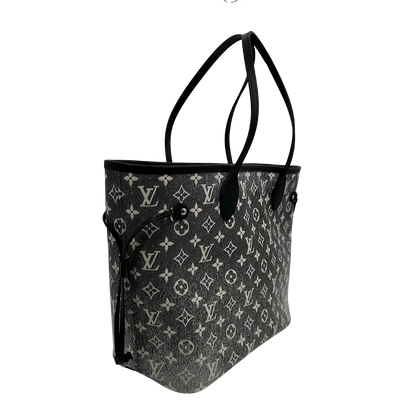 Louis Vuitton Neverfull MM Monogram Jaquard Denim Noir M21465  Fullset / neu Louis Vuitton