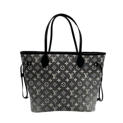 Louis Vuitton Neverfull MM Monogram Jaquard Denim Noir M21465  Fullset / neu Louis Vuitton
