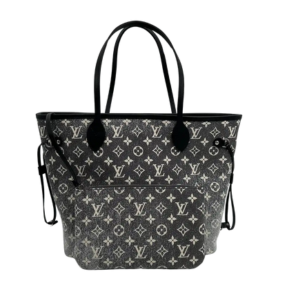 Louis Vuitton Neverfull MM Monogram Jaquard Denim Noir M21465  Fullset / neu Louis Vuitton