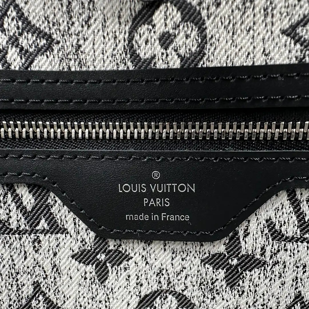 Louis Vuitton Neverfull MM Monogram Jaquard Denim Noir M21465  Fullset / neu Louis Vuitton