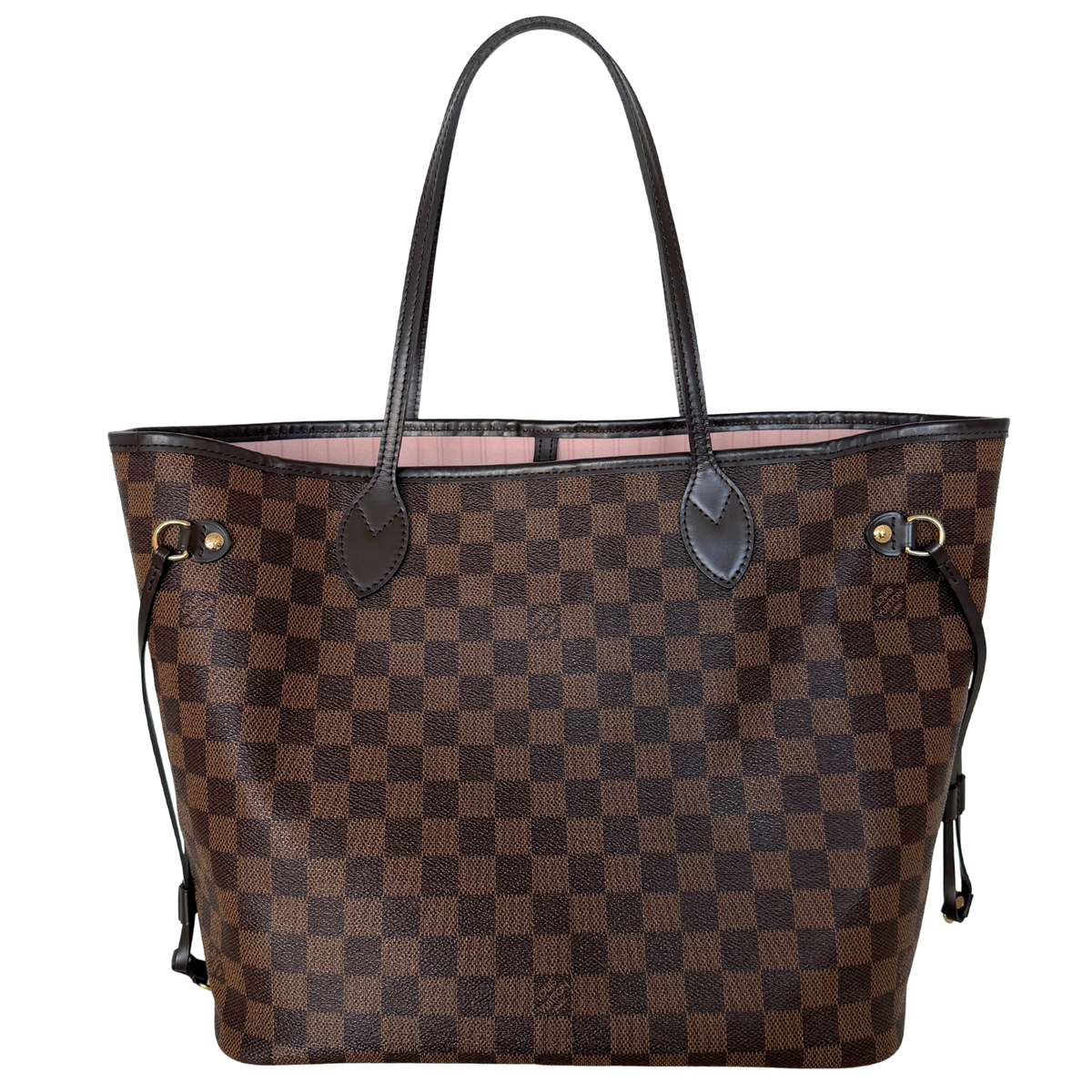 Louis Vuitton Neverfull MM Damier Ebene Rose Ballerine / sehr gut Louis Vuitton