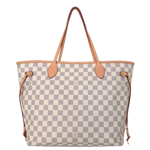 Louis Vuitton Neverfull MM Damier Azur Canvas Beige