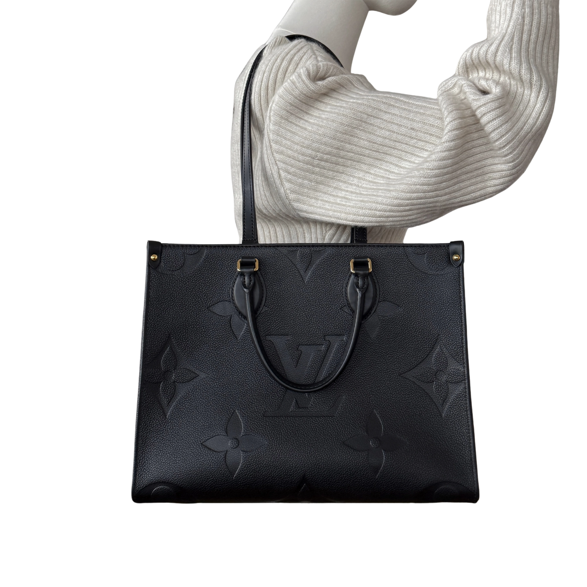 Louis Vuitton Onthego MM Empreinte Leder schwarz M45595 / neuwertig Louis Vuitton