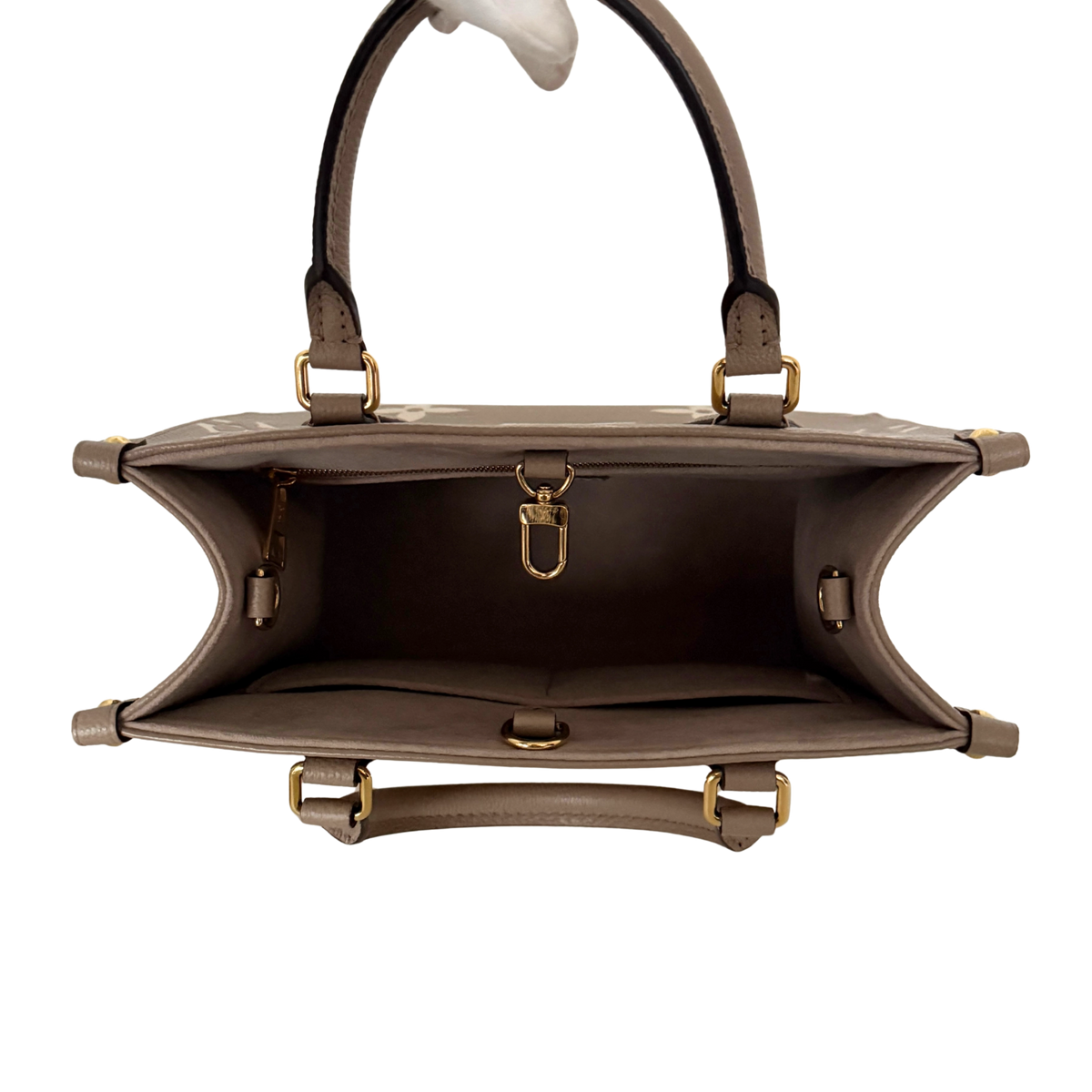Louis Vuitton OnTheGo PM Monogram Empreinte Tourterelle / Creme / sehr gut Louis Vuitton