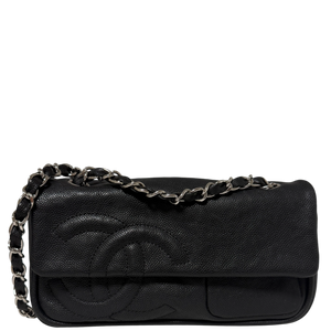 Chanel CC Flap Bag zwart leer